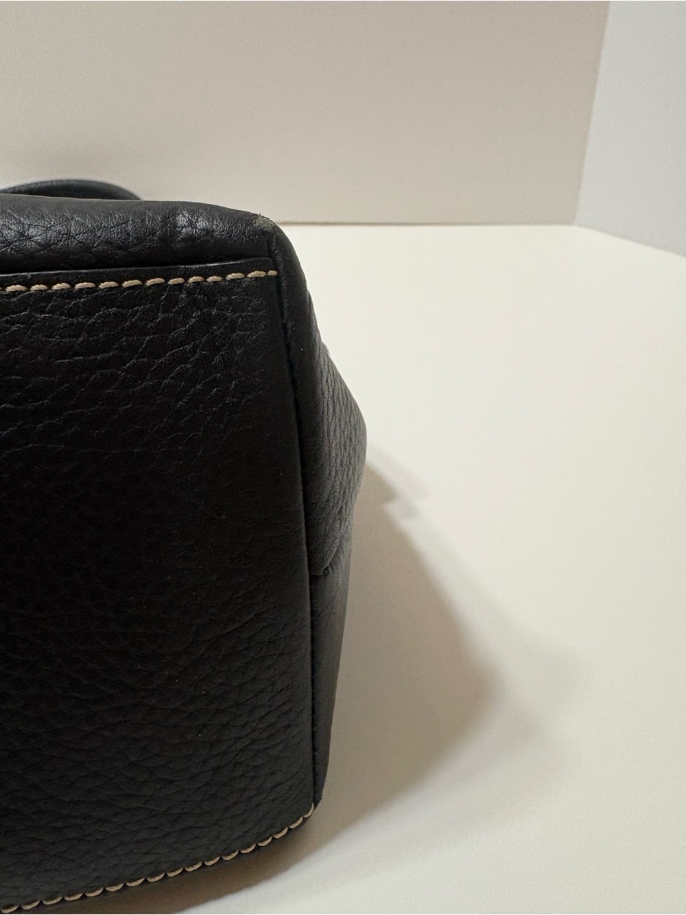 Dooney & Bourke Black Leather Dome Satchel with Tassel and Gold Hardware - Picture 15 of 16